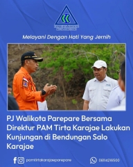 PJ. Walikota dan Direktur PDAM Tirta Pare Pare Meninjau Bendungan Sungai Karajae